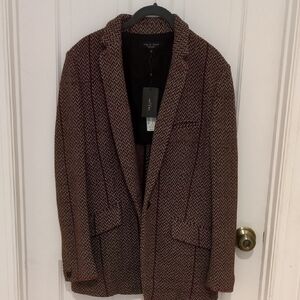 Rag & Bone Brown and Black Herringbone Blazer